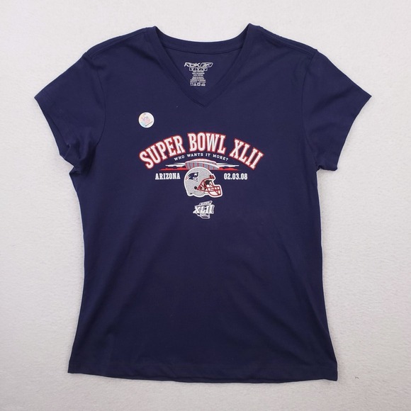Reebok Tops - New England Patriots Shirt Womens Medium Navy Blue‎ Superbowl XLII Reebok NWOT